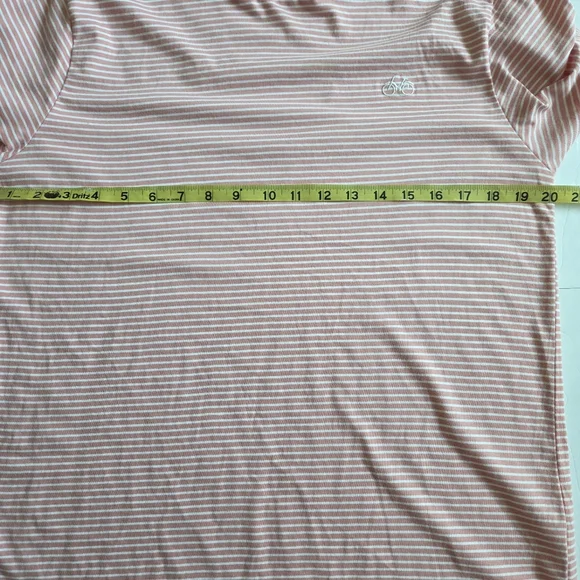 Striped Pink Crewneck Slim Fit T-Shirt - Picture 7 of 9